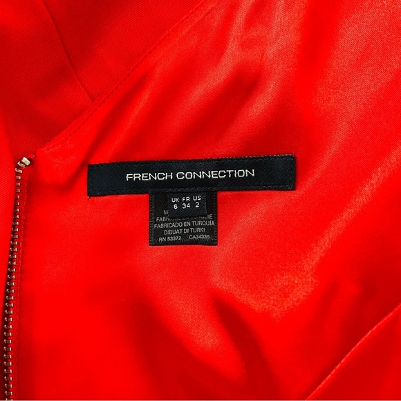 French Connection Scarlet Red Cutout Bodycon Cocktail Dress holiday - Picture 5 of 5